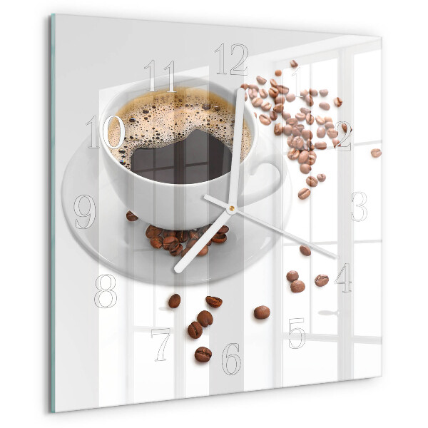 Reloj cuadrado Café