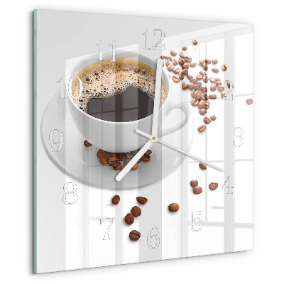 Reloj cuadrado Café