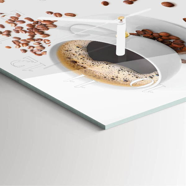 Reloj cuadrado Café