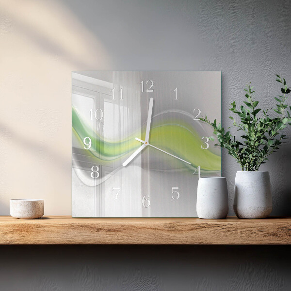 Reloj cuadrado Ondas de color