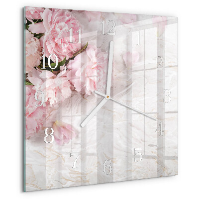 Reloj cuadrado Flores