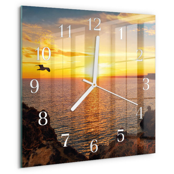 Reloj cuadrado Atardecer