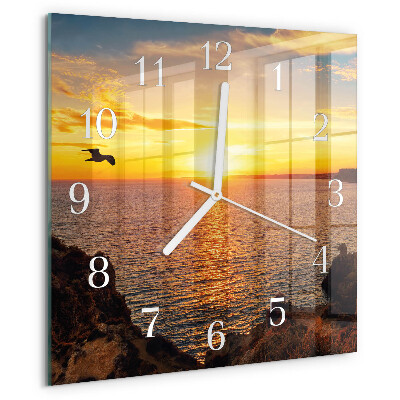 Reloj cuadrado Atardecer