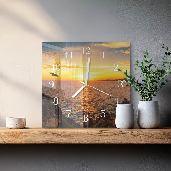 Reloj cuadrado Atardecer