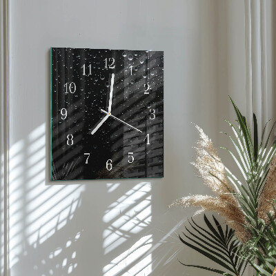 Reloj cuadrado Gotas