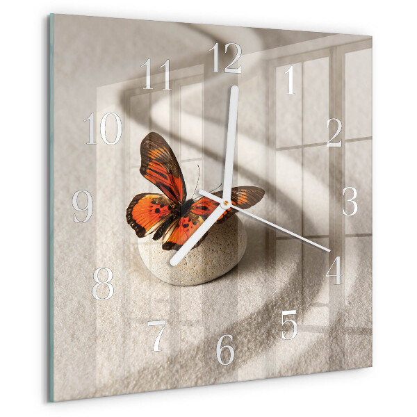 Reloj cuadrado Mariposa