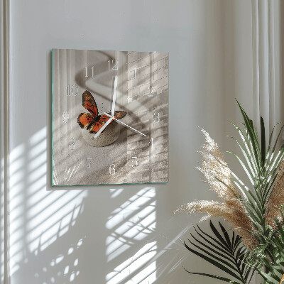 Reloj cuadrado Mariposa