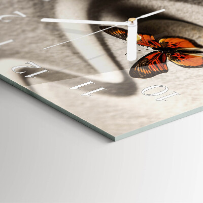 Reloj cuadrado Mariposa