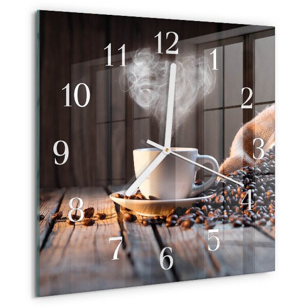 Reloj cuadrado Amor por el café