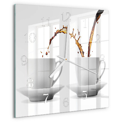 Reloj cuadrado Tazas de café