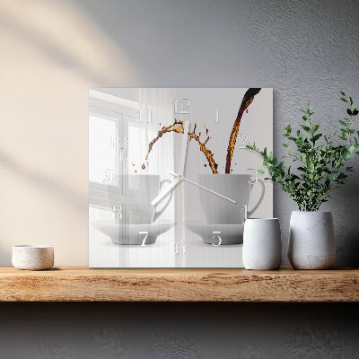 Reloj cuadrado Tazas de café