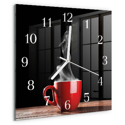 Reloj cuadrado Taza de café