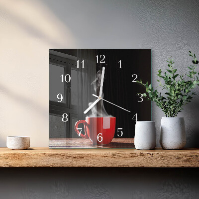 Reloj cuadrado Taza de café