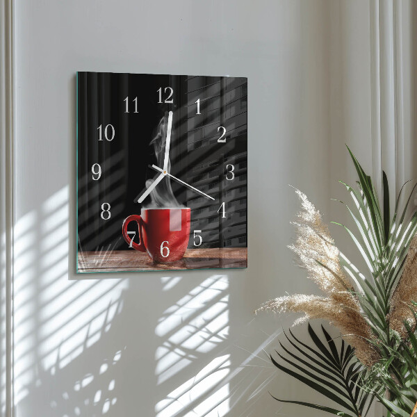 Reloj cuadrado Taza de café