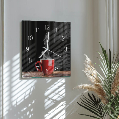 Reloj cuadrado Taza de café