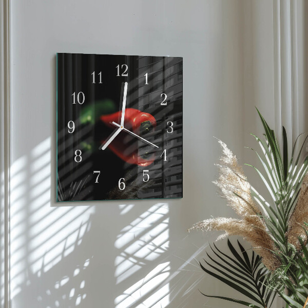 Reloj cuadrado Pimienta