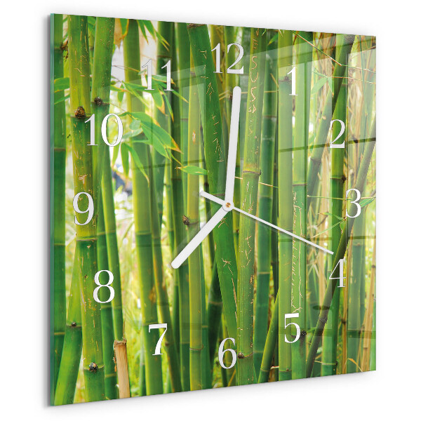 Reloj cuadrado Planta de bambú