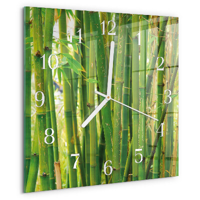 Reloj cuadrado Planta de bambú