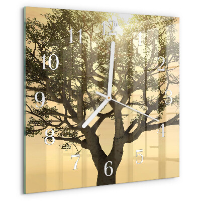 Reloj cuadrado Árbol