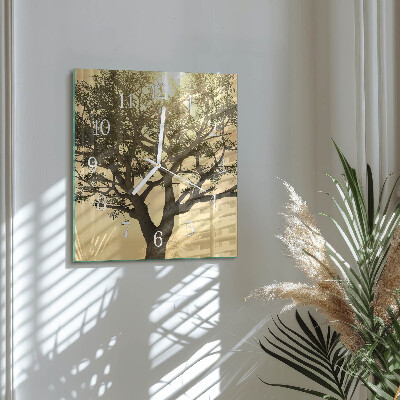 Reloj cuadrado Árbol