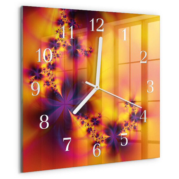 Reloj cuadrado Flores
