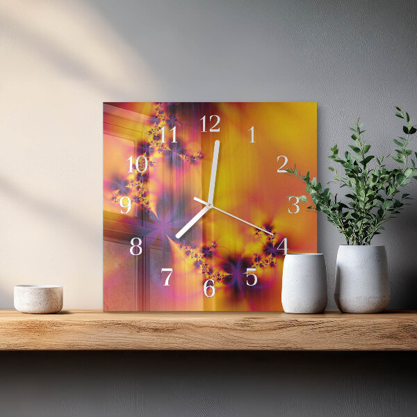 Reloj cuadrado Flores