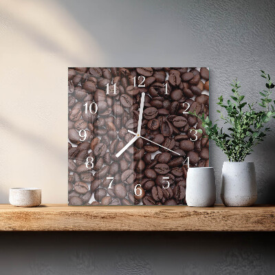 Reloj cuadrado Granos de café