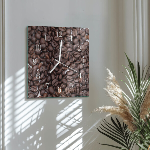 Reloj cuadrado Granos de café