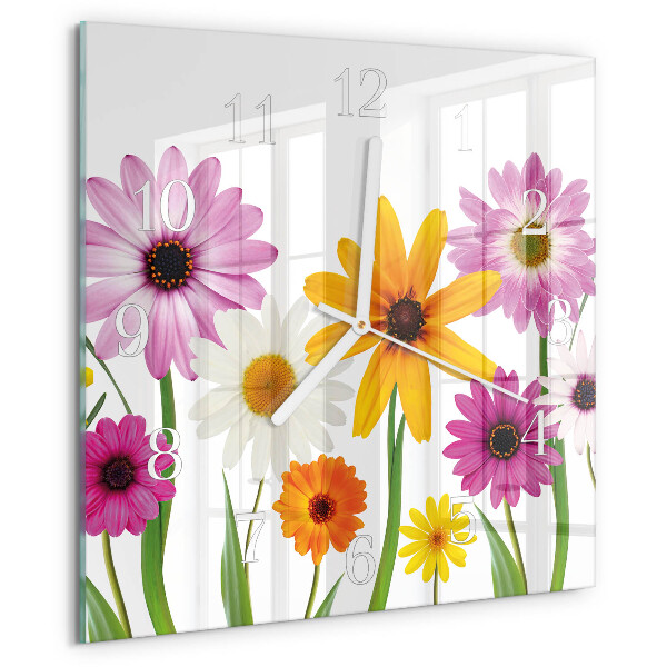 Reloj cuadrado Flores