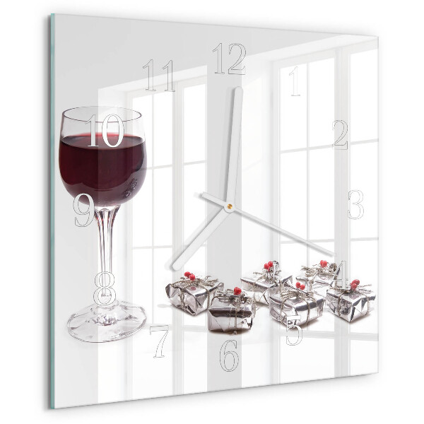 Reloj cuadrado Copa de vino