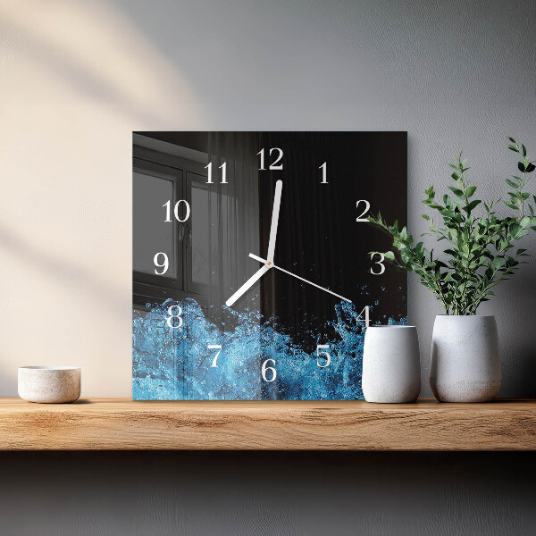 Reloj cuadrado Agua