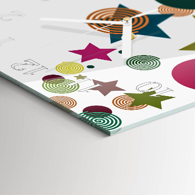 Reloj cuadrado Estrellas