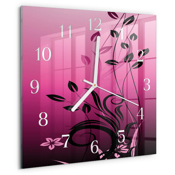 Reloj cuadrado Arte floral