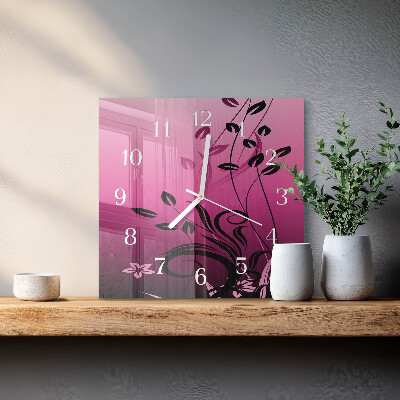 Reloj cuadrado Arte floral