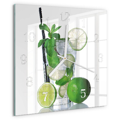 Reloj cuadrado Lima y menta