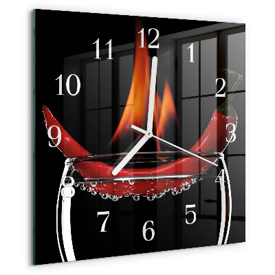 Reloj cuadrado Fuego de chile