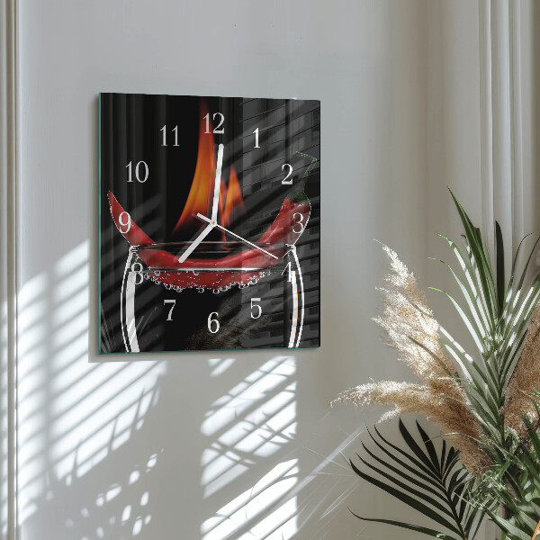 Reloj cuadrado Fuego de chile