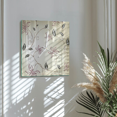 Reloj cuadrado Arte floral