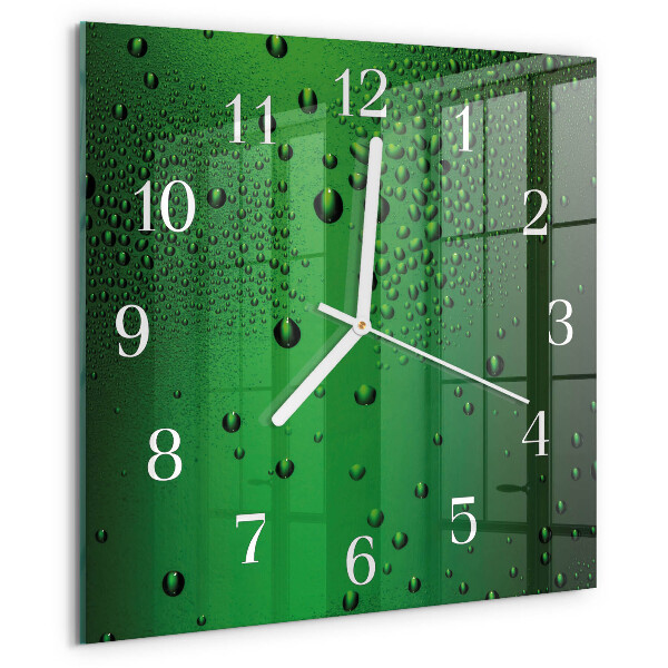 Reloj cuadrado Gotas de agua