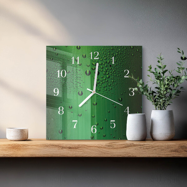 Reloj cuadrado Gotas de agua