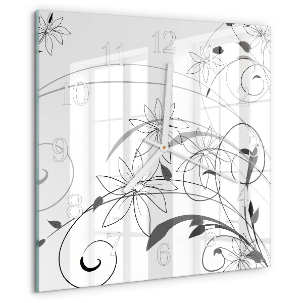 Reloj cuadrado Arte floral