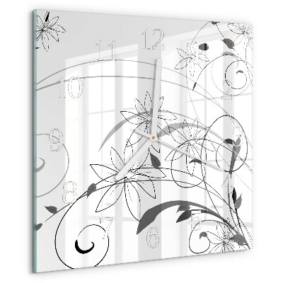 Reloj cuadrado Arte floral