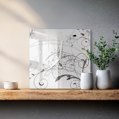 Reloj cuadrado Arte floral