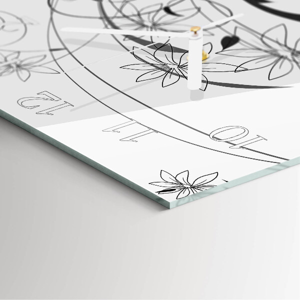 Reloj cuadrado Arte floral