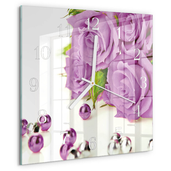 Reloj cuadrado Rosas