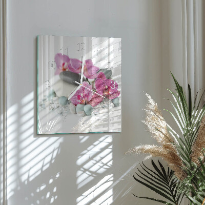 Reloj cuadrado Orquídeas
