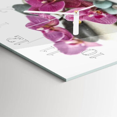 Reloj cuadrado Orquídeas