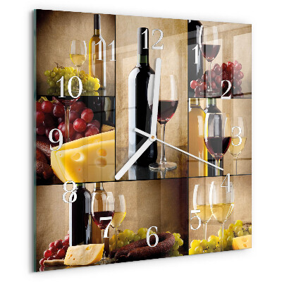 Reloj cuadrado Botella de vino