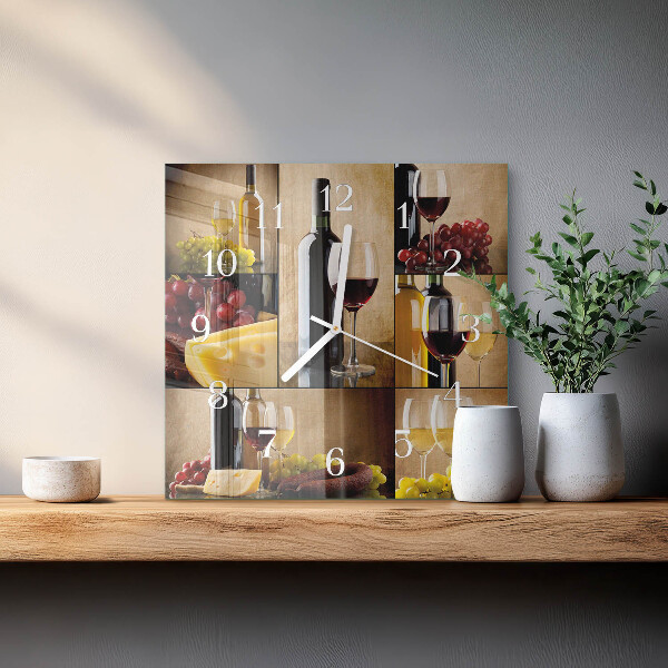 Reloj cuadrado Botella de vino