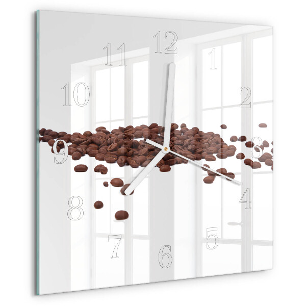 Reloj cuadrado Granos de café